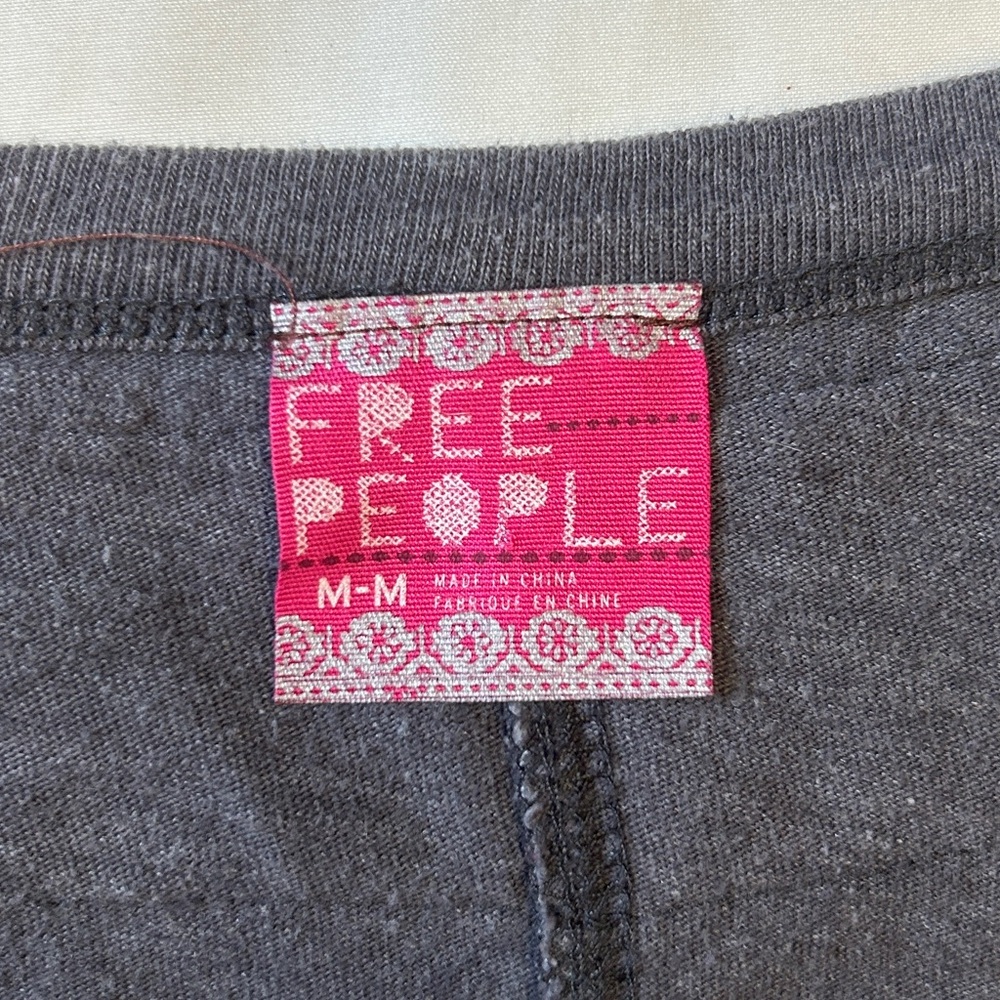 Free People Stud Cuff Patchwork Henley - image 3